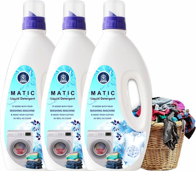 RELDOR FLUFF TOP LOAD PACK OF 3 Fresh Liquid Detergent (3 x 1 L) Multi-Fragrance Liquid Detergent(3 x 1 L)