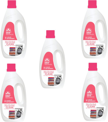 IBF Liquid Detergent for Top Load & Front Load Washing Machines Multi-Fragrance Liquid Detergent(5 x 1 L)