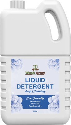 Wash Army Liquid Detergent for Fabric Care Suitable for Top and Front Load Machine. Floral Liquid Detergent(5000 ml)