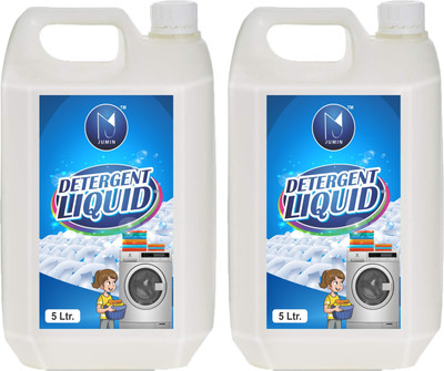 Jumin Combo White Washing Machien Detergent Liquid,Suitable for Top And Front Load 10L Multi-Fragrance Liquid Detergent(2 x 5000 ml)