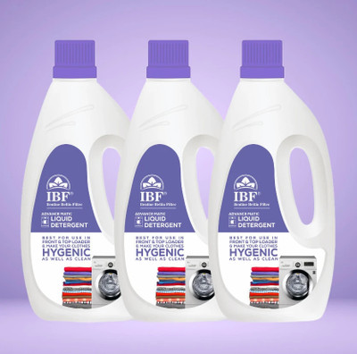 IBF Washing Machine Top Load & Front Load Liquid Multi-Fragrance Liquid Detergent(3 x 1 L)