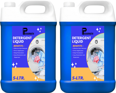 Pisharnath Detergent Liquid For Top Load & Front Load, Detergent Liquid For Washing Machine Lavender Liquid Detergent(2 x 5000 ml)
