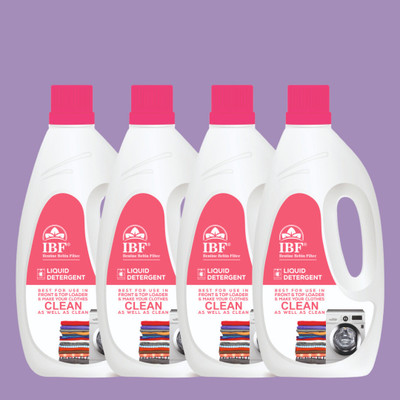 IBF liquid detergent top load and front load pink Multi-Fragrance Liquid Detergent(4 x 1 L)
