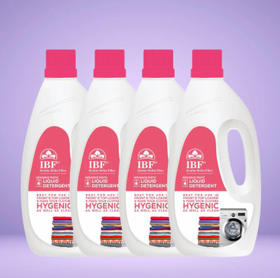 IBF Washing Machine Top Load & Front Load Liquid Detergent Multi-Fragrance Liquid Detergent(4 x 1 L)