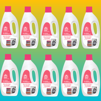 IBF Washing Machine Liquid detergent Top & Front load 10L Multi-Fragrance Liquid Detergent(10 x 1 L)
