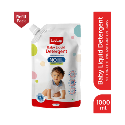 LuvLap Baby Laundry Detergent Refill pack- 1000ml, pH Balanced Dermatologically tested Liquid Detergent(1000 ml)