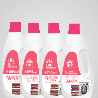 IBF Washing Machine Liquid Detergent Top & Front load 4L Multi-Fragrance Liquid Detergent(4 x 1 L)