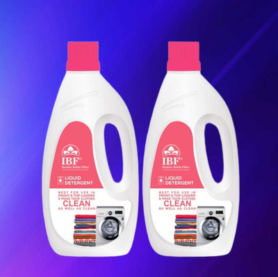 IBF Front & Top Load stain Fresh Liquid Detergent suit combo and stain remover Multi-Fragrance Liquid Detergent(2 x 1 L)