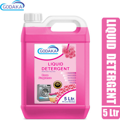 GODAKA Top Load & Front Load Liquid Detergent Long-Lasting Fragrance After Every Wash Rose Liquid Detergent(5 L)