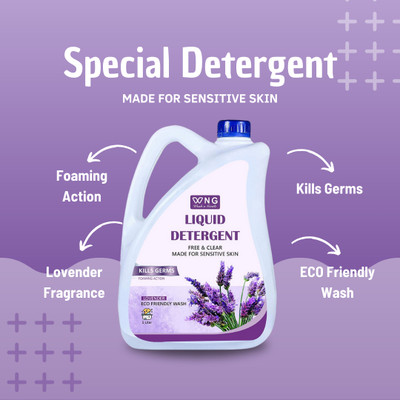 wng High-Quality Laundry Liquid for washing machine Lavender Liquid Detergent(5 L)