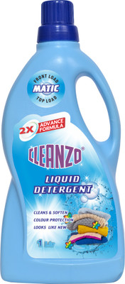 cleanzo 2X Advance Formula Ultra Wash Front load & Top Load machine Fresh Liquid Detergent(1 L)
