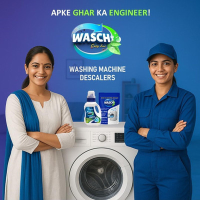 WASCH Easy Hai Washing Machine Liquid Descaler Drum Cleaner & Remover of residue of Detergent Powder (Refreshing Lime & Lemon Fragrance)(500 ml)