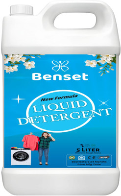 BENSET Laundry Liquid | 5 Litre | Quick Dissolve | Advanced Stain Removal Jasmine Liquid Detergent(5000 ml)