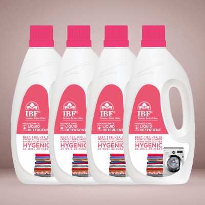 IBF Washing Machine Top&Font Load Liquid Detergent (4 L) Multi-Fragrance Liquid Detergent(4 x 1 L)