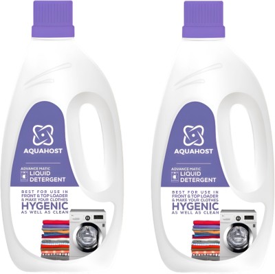 AQUAHOST Liquid detergent Top & Front Load (Pack Of 2) Multi-Fragrance Liquid Detergent(2 x 1 L)