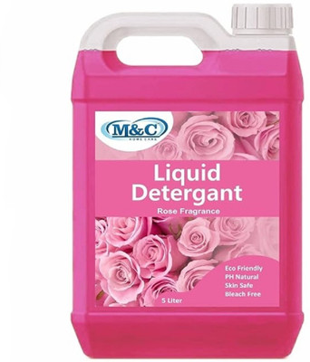 M&C liquid detergent pink for all type of cloth, top load and front load machine Rose Liquid Detergent(5 L)