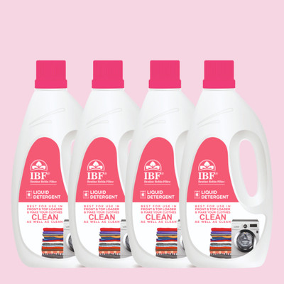 IBF Ultra Wash Front load & Top Load machine liquid detergent Multi-Fragrance Liquid Detergent(4 x 1 L)
