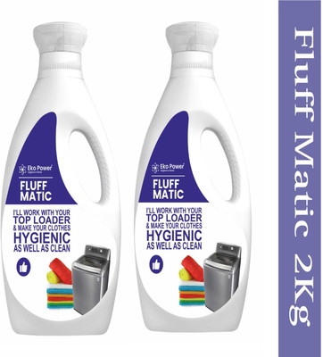 Eko Power Fluff Liquid For All Top Load Washing Machine Liquid Detergent(2 x 1 kg)