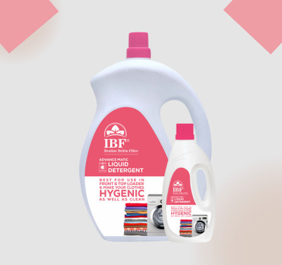 IBF Advance Washing Machine pink liquid detergent Top Load & Front load liquid 6L Multi-Fragrance Liquid Detergent(6 L)