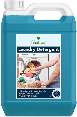 Shatras Laundry Liquid for Fabric Care, Suitable for Top-Load and Front Load Machine Lavender Liquid Detergent(5000 ml)
