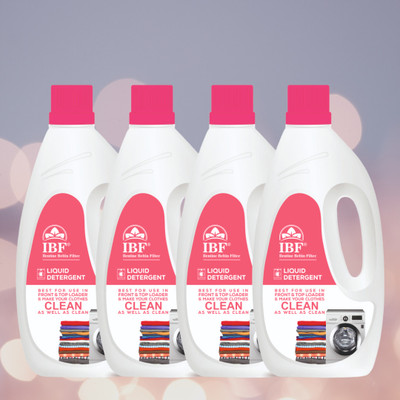 IBF Washing Machine Liquid Detergent Top & Front Load Multi-Fragrance Liquid Detergent(4 x 1 L)
