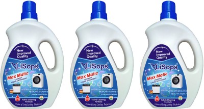 LiSops Max Matic Laundry Liquid Detergent Multi-Fragrance Liquid Detergent(3 x 1 L)