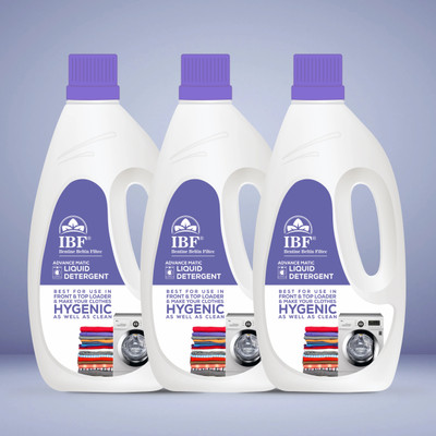 IBF Washing Machine Top Load & Front Load High Quality Multi-Fragrance Liquid Detergent(3 x 1 L)