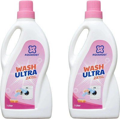 AQUAHOST Powerful Liquid Detergent-2L Top & Front Load Washing Machine and Hand by Wash Fresh Liquid Detergent(2 x 1 L)