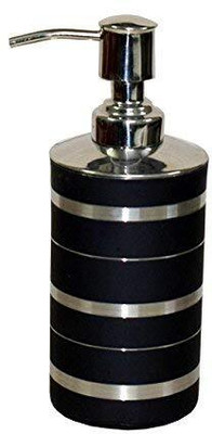 Elexa Hardware Black and Silver Stripe Soap Dispenser 300 ml Liquid Dispenser(Black)
