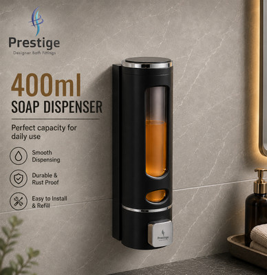 Prestige Capsule 400 ml Conditioner, Foam, Gel, Liquid, Lotion, Sanitizer Stand, Shampoo, Soap Dispenser(Black)