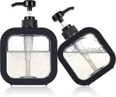 Eshop Pack of 2 Handwash Bottle For bathroom Kitchen Sink Soap Dispenser Empty Bottle 300 ml Soap, Shampoo, Liquid, Conditioner, Gel, Foam Dispenser(Black)