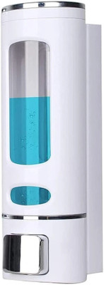 Exootica 1Pc ABS Liquid Soap Dispenser for Bathroom, Kitchen & Office - Wall Mounted 400 ml Liquid Dispenser(White)