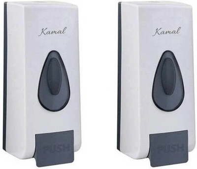KAMAL DuraFit (Set of 2) 350 ml Soap, Shampoo Dispenser(White)