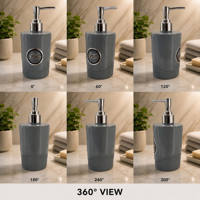 MKJ Plastic Soap Dispenser | Refillable Liquid Hand Wash Pump Bottle| 399 ml Foam, Liquid, Soap Dispenser(Grey)
