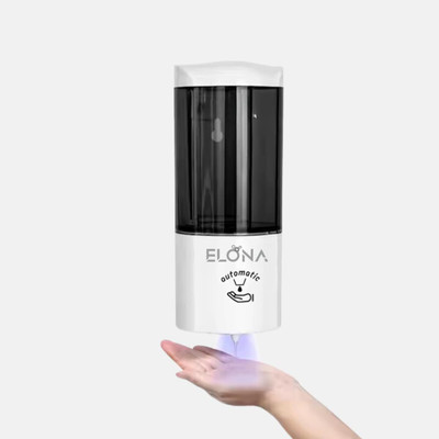 elona ELONA ABS Automatic Liquid Soap Dispenser Touchless for Bathrooms & Kitchens 600 ml Liquid Dispenser(Black)