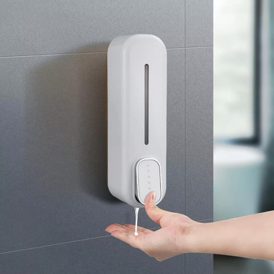 Pluto Liquid Soap Dispenser Wall-Mounted Dispenser for Bathroom & Kitchen 300 ml Liquid Dispenser(White)