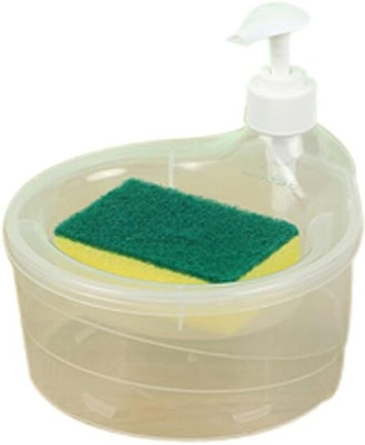 SAMRATHAL INDUSTRIES 2-in-1 Liquid Soap Pump & Sponge Holder | Smart Kitchen 200 ml Soap Dispenser(Multicolor)