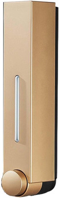 amiko Wall Mounted Manual Push-Button Soap Dispenser 420 ml Shampoo, Soap, Liquid, Gel, Foam Dispenser(Gold)