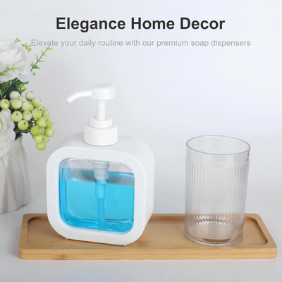 Sodha Enterprises Liquid Soap Dispenser Bottle with Pump for Bathroom Hand wash 300 ml Liquid, Gel Dispenser(White)