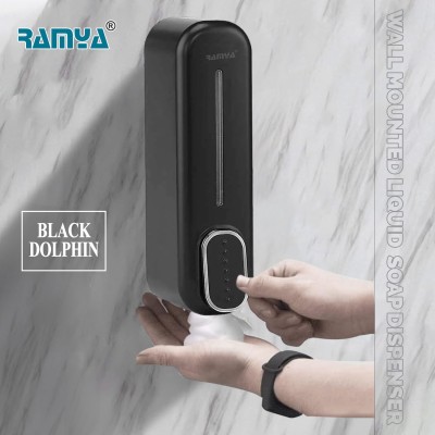 Ramya Heavy Duty liquid Soap Dispenser Dolphin Black 350 ml Conditioner, Foam, Gel, Liquid, Lotion, Sanitizer Stand, Shampoo, Soap Dispenser(Black)