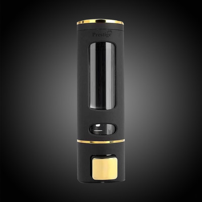 Prestige Heavy Duty Capsule Liquid Sanitizer Dispenser 400 ML Soap Dispenser Black Gold 400 ml Shampoo, Conditioner, Liquid, Gel Dispenser