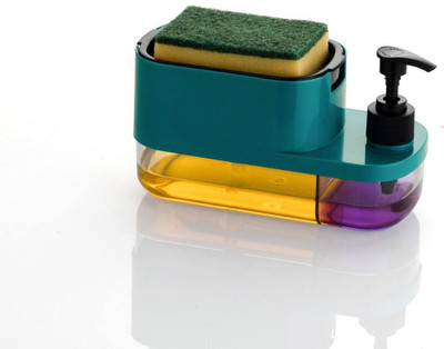 CHEFERYN 3 in 1 liquid soap dispensers Rust Proof Sink Dish Washing Soap Dispenser 0.35 L Liquid Dispenser(Multicolor)
