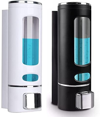 Prestige Liquid Soap Dispenser 400 ml Shampoo, Soap Dispenser(Black, White)