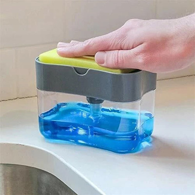 JKB TRADERS 2-in-1 Soap Dispenser with Hydraulic Pump 400 ml Liquid Dispenser