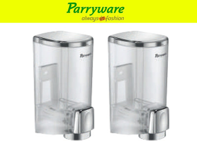 Parryware Wall Mount Transparent Liquid Soap Shampoo Dispenser for Bathroom 300 ml Soap Dispenser(Silver)