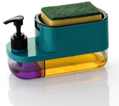 Nurah 3 in 1 Soap Pump Dispenser Dish Soap Liquid Dispenser Holder Dish Soap Dispenser 1 L Liquid, Soap Dispenser(Multicolor)