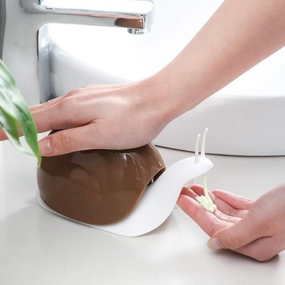 FLYUP Snail-Shape Liquid Soap Dispenser-200ml Hand Wash Dispenser 180 ml Liquid Dispenser(Brown)