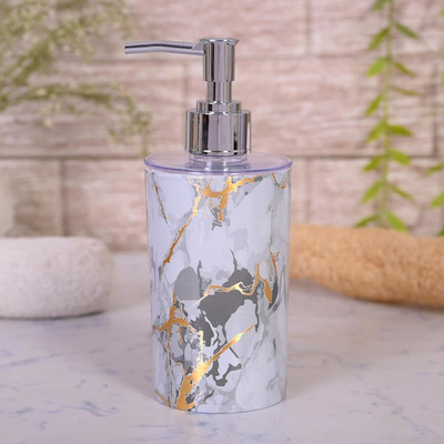 shenron Plastic Liquid Dispenser for Bathroom,Soap Dispenser for Handwash(Pack of 1) 250 ml Liquid, Soap, Gel, Conditioner, Shampoo, Lotion Dispenser(White)
