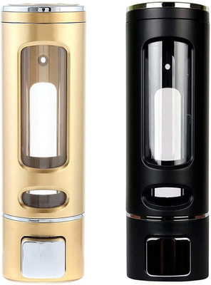 DEVMANN ABS Wall Mount Multipurpose Liquid Dispenser For Kitchen & Bathroom 2 L Liquid, Conditioner, Shampoo, Soap, Lotion Dispenser(Gold, Black)