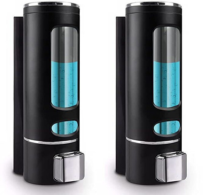 AMATRA Liquid Shower Gel Dish Wash for Bathroom 400 Ml - Pack of 2 400 ml Gel, Liquid, Lotion, Shampoo, Soap Dispenser(Black)